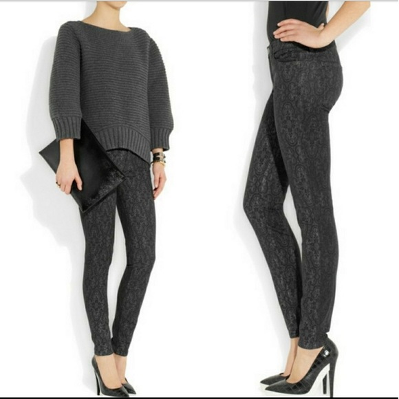 Current Elliot The Ankle Skinny Lace Print Jeans - Picture 2 of 7